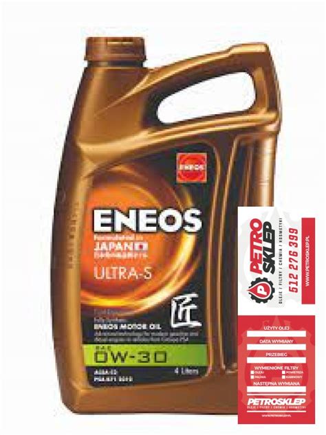 ENEOS PREMIUM ULTRA S 0W30 C2 4L EU0023301N za 197 98 zł z Kraków