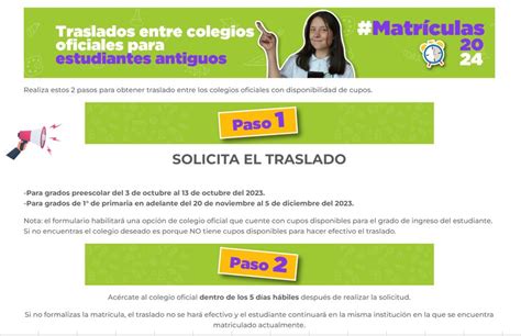 Traslado De Estudiantes Entre Colegios Oficiales MatrÍculas 2024