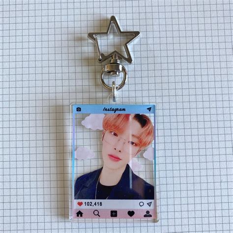 Ateez Instagram Keychain Kpop Keychain Kpop Merch Ateez Etsy