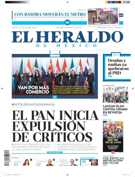 Periódico El Heraldo De México México Periódicos De México Edición