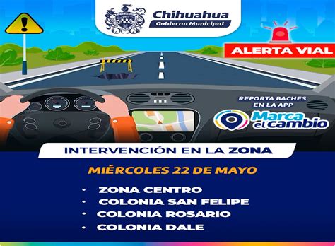 Alerta Vial transita con precaución por intervención en las colonias