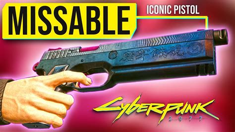 Cyberpunk 2077 Missable Iconic Pistol Weapon Location Kongou Legendary Pistol Early Youtube