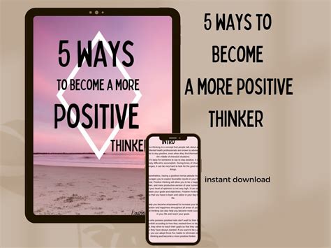 5 Ways To Become A More Positive Thinker Ebook Positivity Etsy