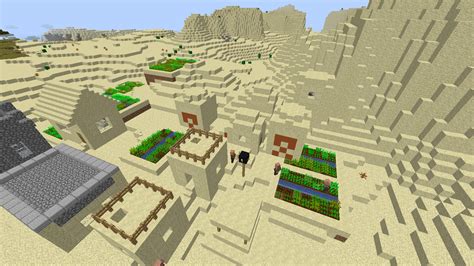 A desert temple in a village. : r/Minecraft