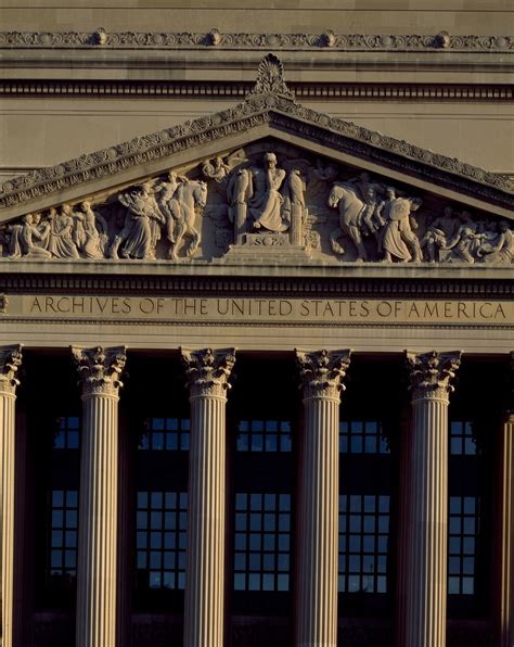 Architectural Details Of The National Archives Building Washington D