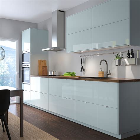 KALLARP накладная панель глянцевый серо-синий светлый 39x240 см | IKEA ...