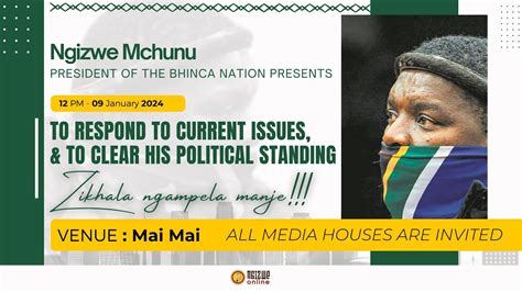 Ngizwe Mchunu Press Conference On Julius Malema And Vow To Stop Him