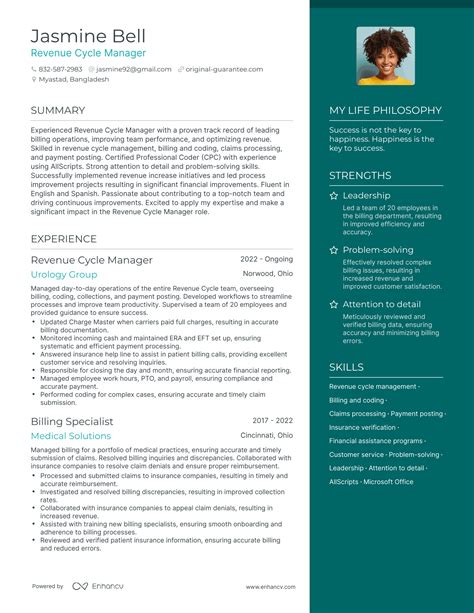 3 Revenue Cycle Manager Resume Examples How To Guide For 2024