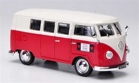 Miniature Volkswagen T1 1 43 Norev Kombi Van T Hart Autoverhuur Rouge