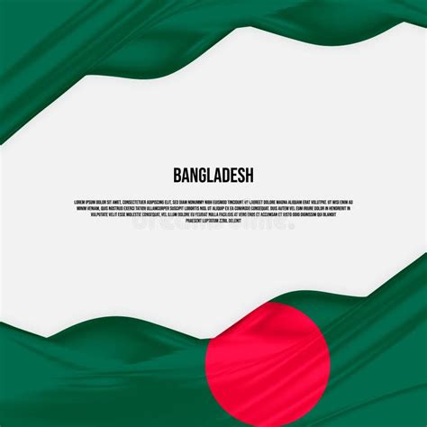 Bangladesh Flag Design Waving Bangladeshi Flag Made Of Satin Or Silk