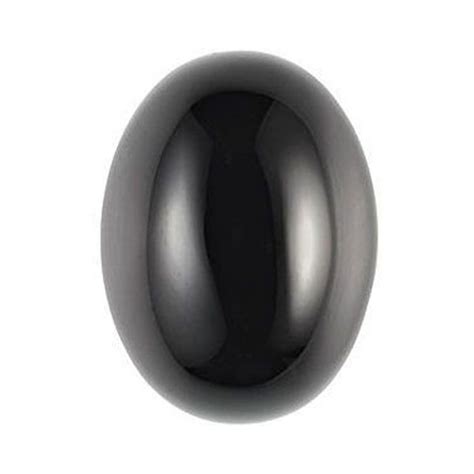 Natural Black Onyx Oval Cabochon Cubic Zirconia CZ Natural