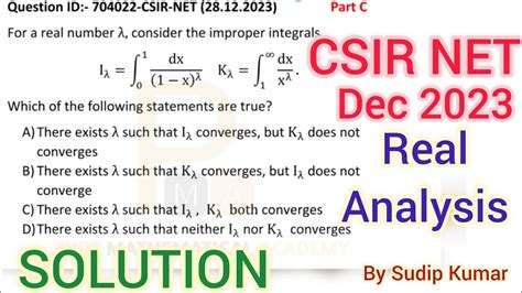 Csir Net December Real Analysis Solution Csir Net Dec Math