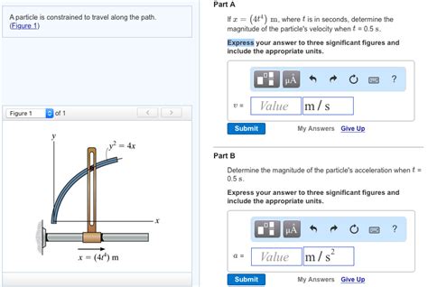 Solved A Particle Is Constrained To Travel Along The Path Chegg