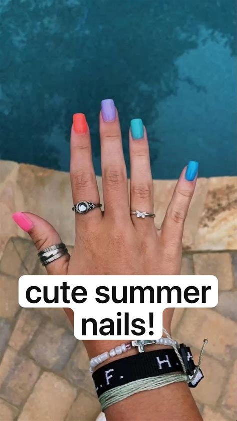 cute summer nails! | Cute summer nails, Summer nails beach, Summer nails