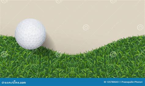 Golf Ball with Green Grass Background. Vector. Stock Vector ...