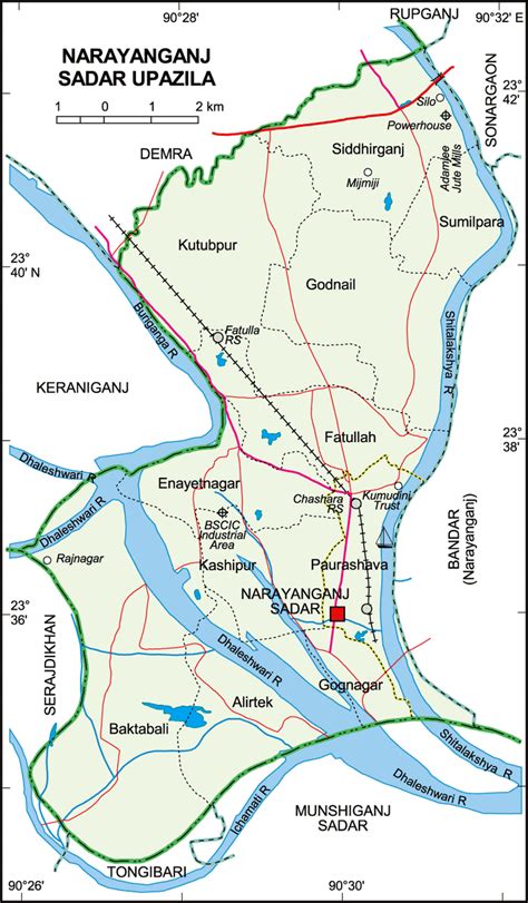 Maps Of Bangladesh Narayanganj Sadar Upazila