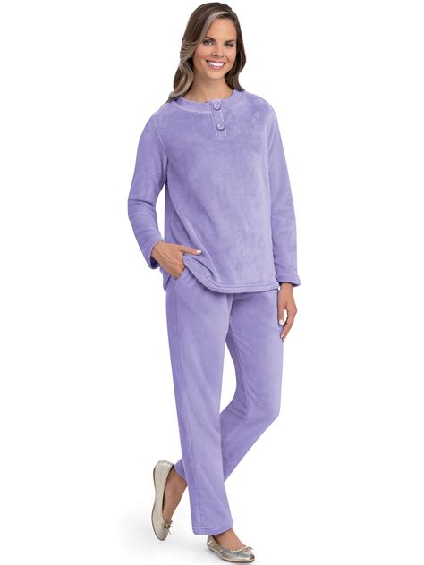 Collections Etc Super Soft And Cozy Plush Fleece 2 Piece Polyester Pajama