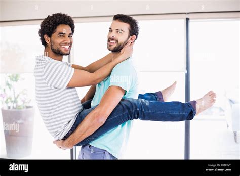 Happy Gay Couple Dancing Stock Photo Alamy