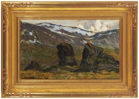 Sold Price Gustav Wentzel 1859 1927 Norwegian Mountain Landscape