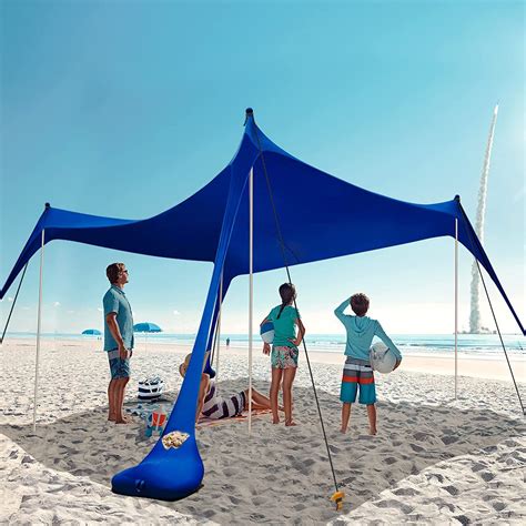 Buy HARBLAND Beach Tent Sun Shelter With Sand Shovel Tent Stakes