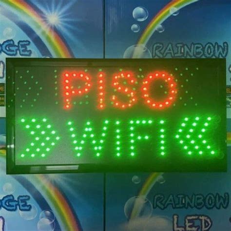 Piso Wifi Rainbow Bridge Led Signage New Small Large Size W Cm