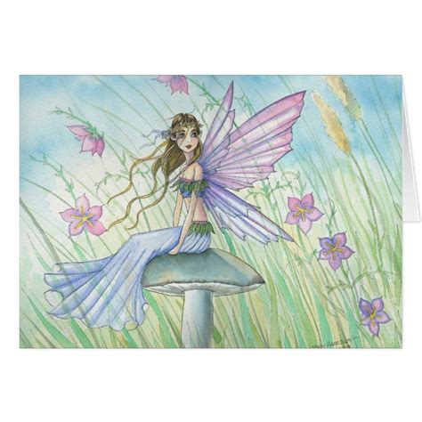 Lovely Whimsical Fairy Card By Molly Harrison Zazzle