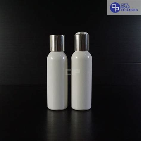 Botol Disctop 100 Ml Putih Tutup Silver Chrome Cipta Indah Packaging