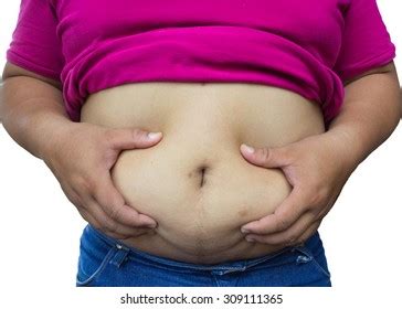 Abdominal Surface Fat Man On White Stock Photo Shutterstock