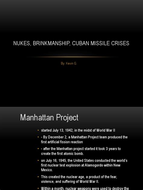 Nukes, Brinkmanship, Cuban Missile Crises | PDF | Nuclear Weapons ...