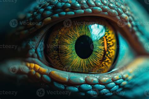 Close Up Of Colourful Lizard Eye A Macro Of A Reptile Multi Colored Eye Generative Ai 23236561