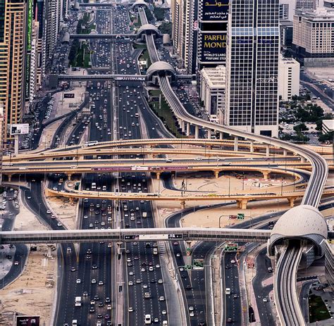 Aerial View Of Dubai Traffic by © Naufal Mq