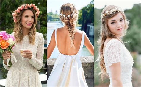 Penteado Com Coroa De Flor - Penteado De Casamento Com Coroa De Flores