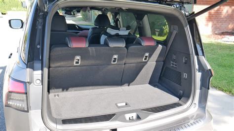 Infiniti Qx80 Luggage Test How Much Fits Behind The Third Row Autoblog