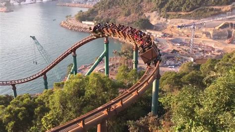 Hong Kong Ocean Park Roller Coaster Youtube