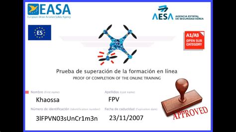 Examen Drones AESA En DIRECTO Certificado Drones A1 A3 YouTube