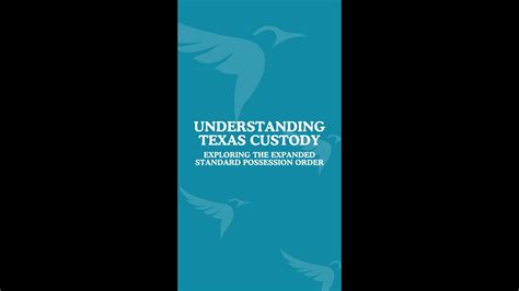 Understanding Texas Custody Exploring The Expanded Standard Possession