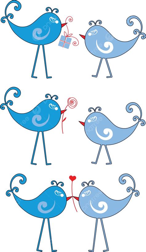 Birds In Love Vector Rose Surprise Birthday Vector, Rose, Surprise