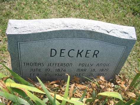 Thomas Jefferson Decker 1874 1949 Find A Grave Memorial