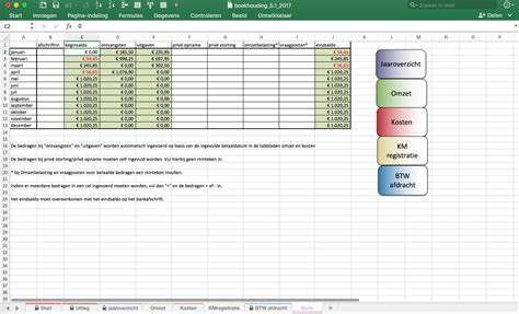 Excel Spreadsheet Boekhouden Db Excel