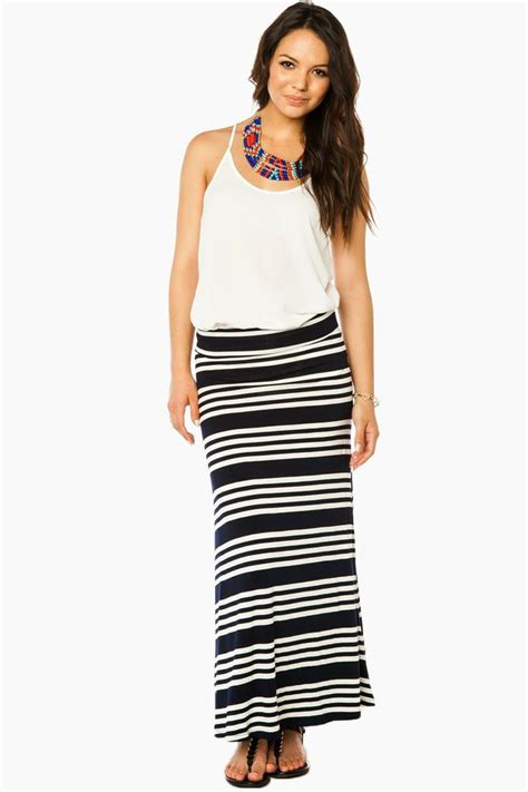 13 Best Black And White Striped Maxi Skirt Images On Pinterest