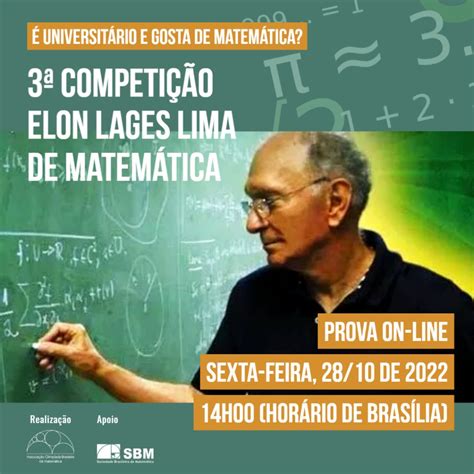 Abertas as inscrições para a 3ª Competição Elon Lages Lima de