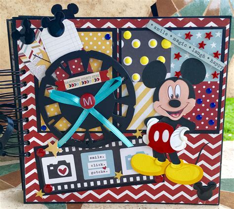 Mickey Mouse Mini Album Disney Scrapbooking Layouts Disney Mini Album Disney Scrapbook