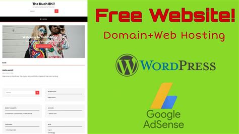 How To Create Free Website Free Wordpress Tutorial Youtube