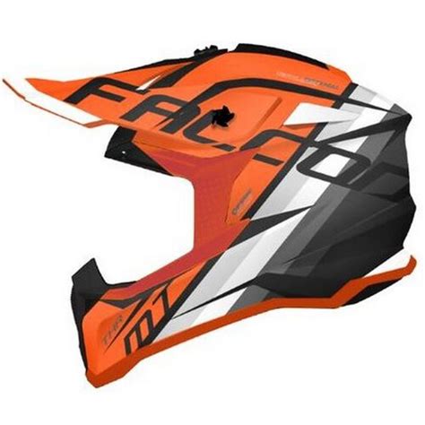 Capacete MT Falcon THR Matt Laranja Loja Motocross Equipamentos E