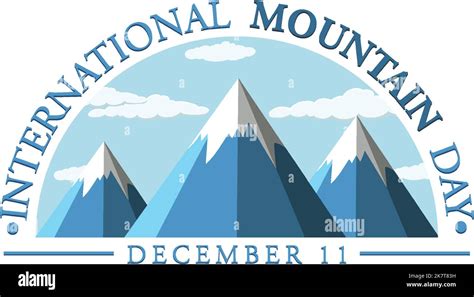 International Mountain Day Poster Template Illustration Stock Vector