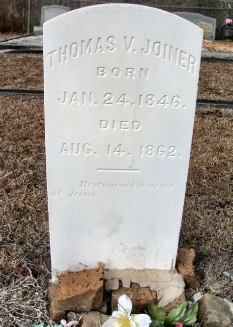 Thomas Victor Joiner 1846 1862 Mémorial Find a Grave