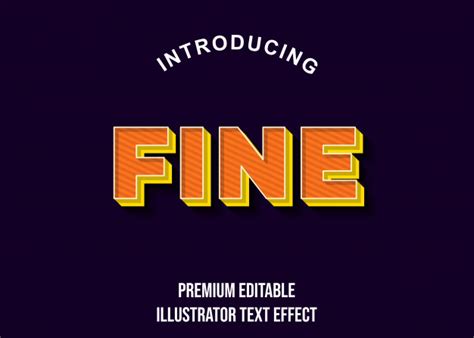 Fine - text effect font style