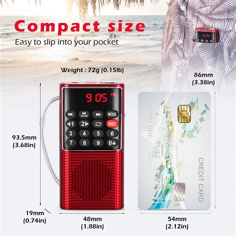 Prunus J 328 Portable Pocket Fm Radio Digital Walkman Mp3 Radio With