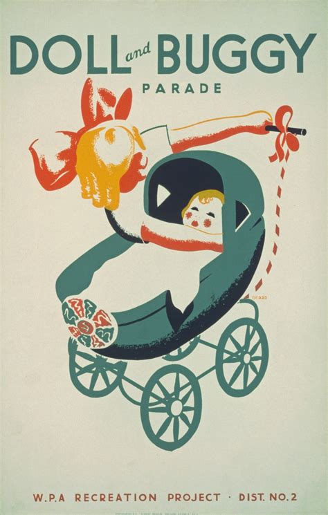 Vintage Doll & Buggy Parade Poster Free Stock Photo - Public Domain Pictures