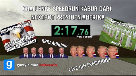 CHALLENGE SPEEDRUN Kabur Dari Nextbot Presiden Amerika Di Labirin